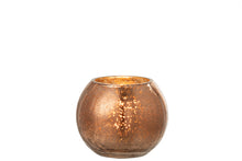 Afbeelding in Gallery-weergave laden, Windlicht bol glas met pareleffect
