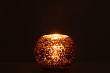 Afbeelding in Gallery-weergave laden, Windlicht bol glas met pareleffect
