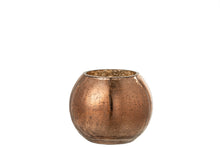Afbeelding in Gallery-weergave laden, Windlicht bol glas met pareleffect
