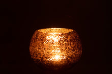 Afbeelding in Gallery-weergave laden, Windlicht bol glas met pareleffect
