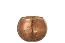 Afbeelding in Gallery-weergave laden, Windlicht bol glas met pareleffect
