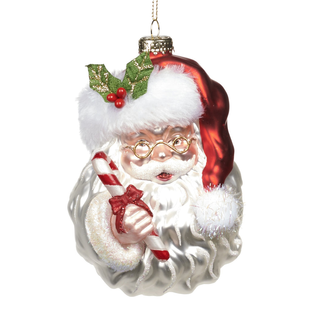Kerstman hoofd met snoep