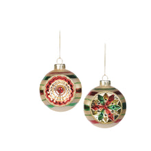 Afbeelding in Gallery-weergave laden, Glazen kerstbal met ijsster
