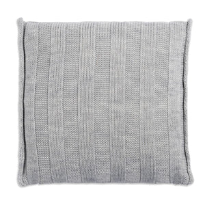 Vierkant kussen knitfactory grijs