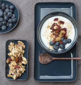 Sharing plate blue rectangular