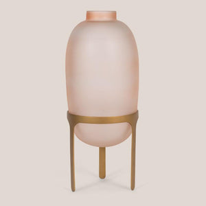 Vase on foot pink
