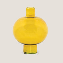 Afbeelding in Gallery-weergave laden, Vase recycled glass round Amber Green
