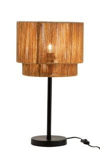 Tafel lamp raffia