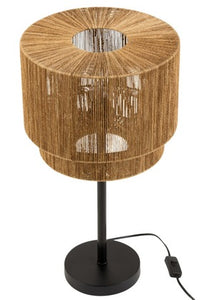 Tafel lamp raffia