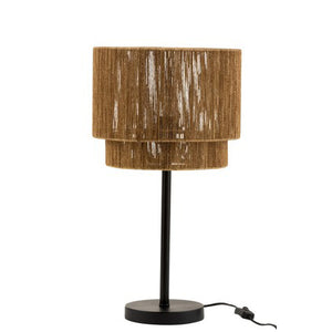 Tafel lamp raffia