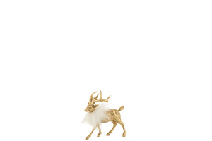 Rendier Poly Goud/Wit Small