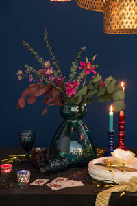 Kunsttak "Eucalyptus" plat Bordeaux