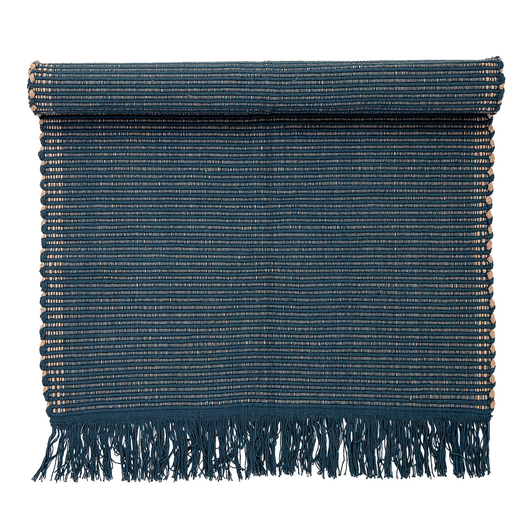 Rug blue cotton