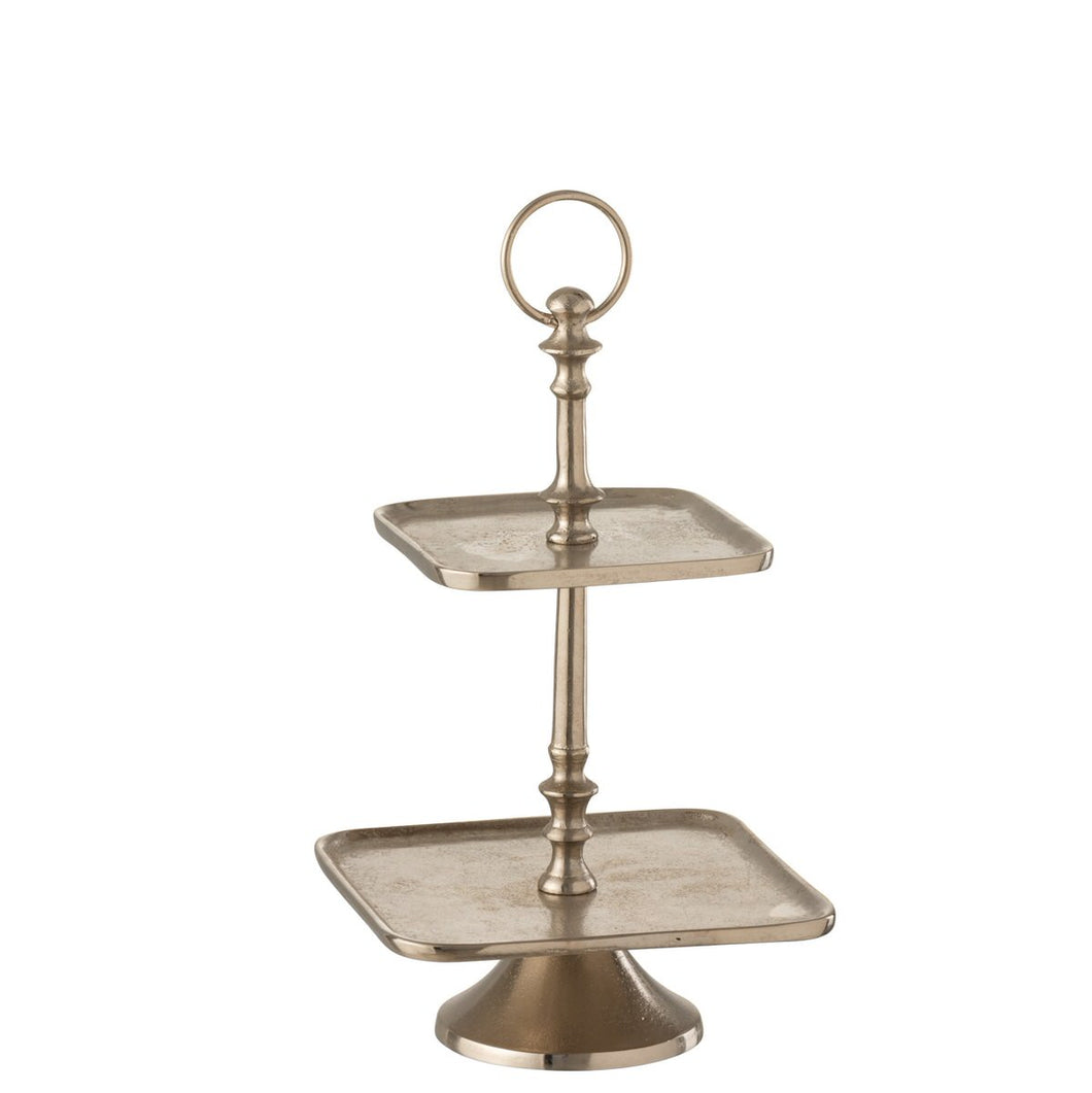 Plateau 2 Niveau zilver