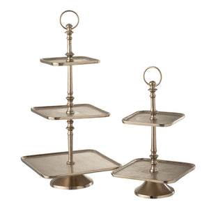 Plateau 2 Niveau zilver