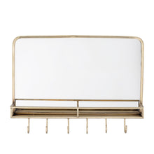 Afbeelding in Gallery-weergave laden, Mirror w/ shelf, brass, gold
