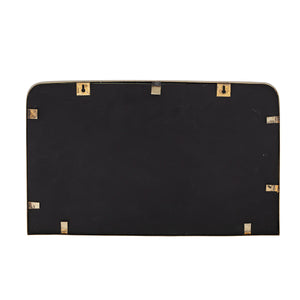 Mirror w/ shelf, brass, gold
