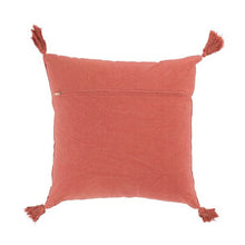 Afbeelding in Gallery-weergave laden, Kussen velvet, rood/oranje, kwastjes
