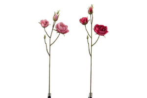 Kunstbloem "Roos" (3delig) roos