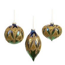 Afbeelding in Gallery-weergave laden, Kerstbal zigzag deco ovaal
