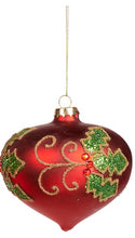 Afbeelding in Gallery-weergave laden, Kerstbal rood groen ovaal
