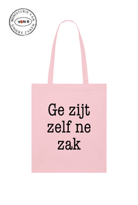 Totebag ´Ge zij zelf ne zak´ roos