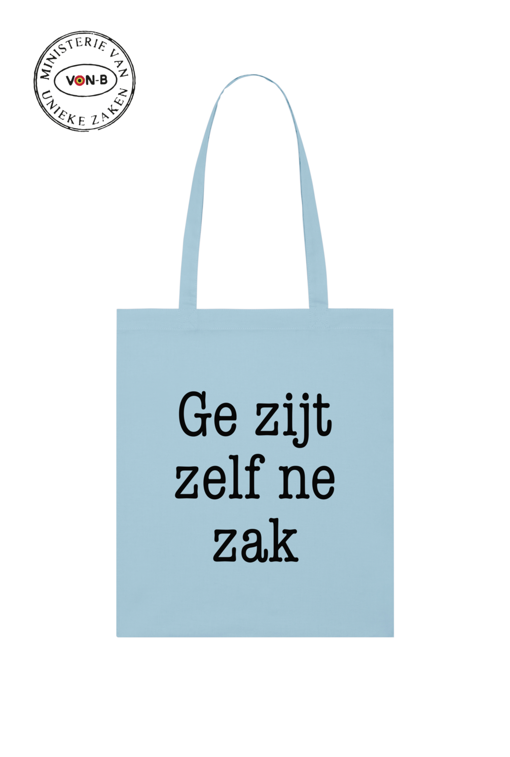 Totebag ´Ge zij zelf ne zak´ blauw