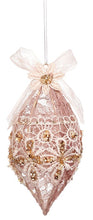 Afbeelding in Gallery-weergave laden, Kerstbal roze kant druppel
