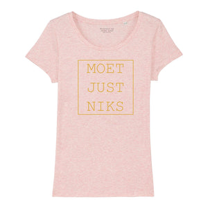 T-shirt "moet just niks" (v)