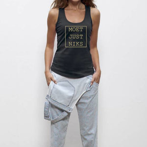 Tanktop "moet just niks" (v)