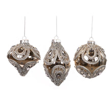 Afbeelding in Gallery-weergave laden, Zilveren kerstbal druppel

