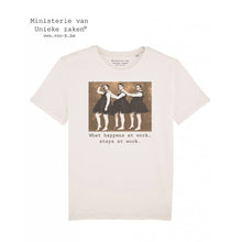 Afbeelding in Gallery-weergave laden, T-shirt &quot;what happens at work...&quot; (m)
